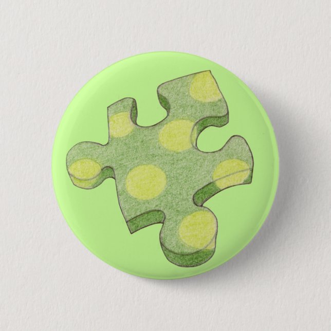 Jigsaw Green Piece Button (Vorderseite)
