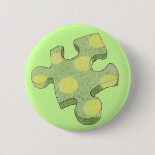 Jigsaw Green Piece Button