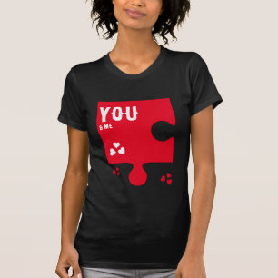 Jigsaw Heart WE FIT ZUSAMMEN Paare Valentine T-Shirt