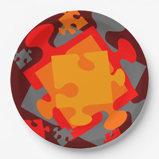 Jigsaw Jumble Pappteller (Vorderseite)