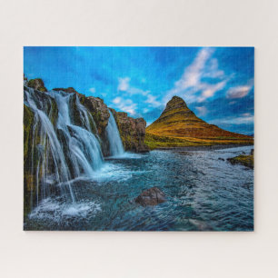 Jigsaw Kirkjufell Wasserfall Island. Puzzle