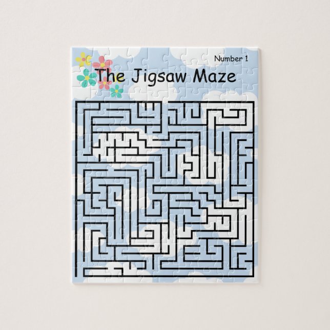 JIGSAW MAZE PUZZLE - Nummer 1 (Vertikal)