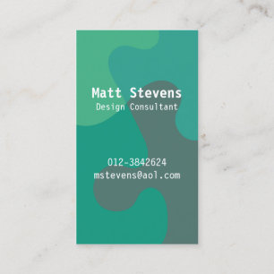 Jigsaw Ocean Tones Business Card Visitenkarte