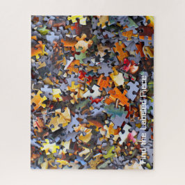 Jigsaw Pieces Custom Text Colorful Unique Puzzle