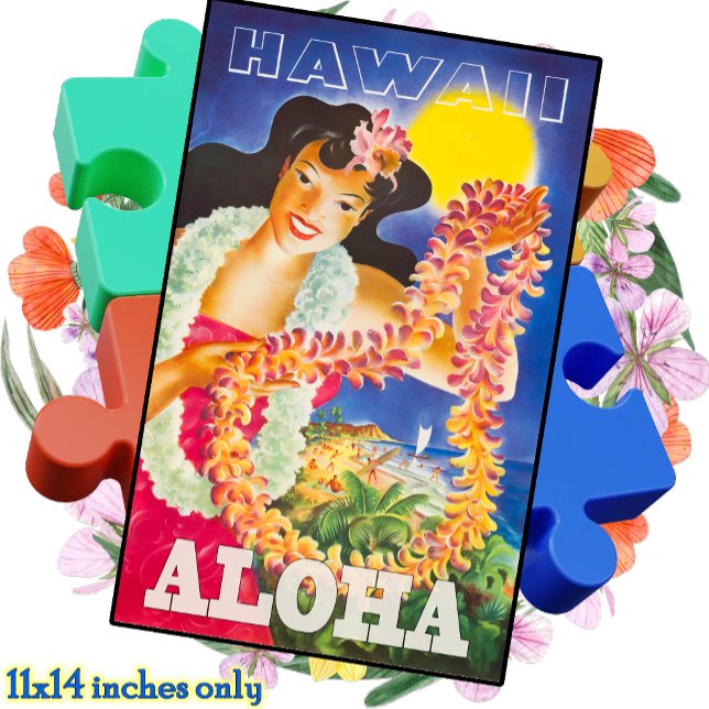 JIGSAW PUZZLE 11x14 - Vintage Hawaii Reise (Von Creator hochgeladen)