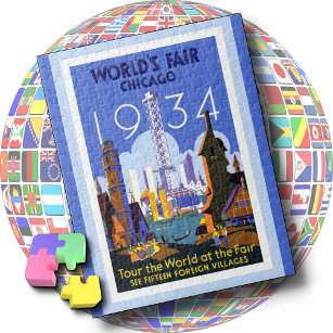 JIGSAW PUZZLE - 1934 Chicago World's Fair