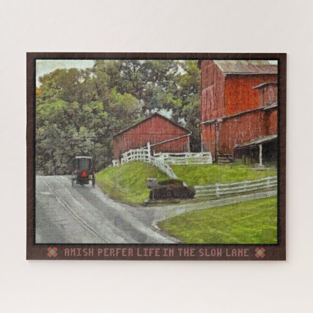 Jigsaw Puzzle Amish bevorzugt das Leben auf der la (Horizontal)