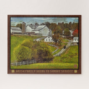 Jigsaw Puzzle Amish Buggy Life in Langsam