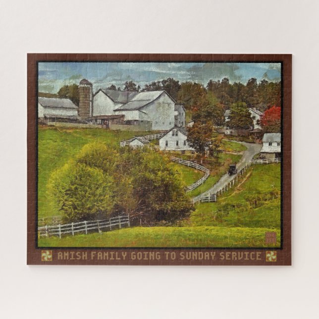 Jigsaw Puzzle Amish Buggy Life in Langsam (Horizontal)