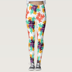 Jigsaw Puzzle Autism Muster Geschenk Niedlichen So Leggings