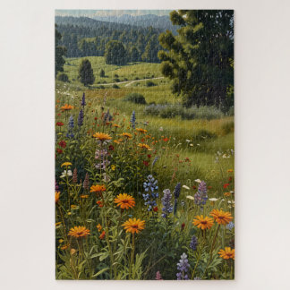 Jigsaw-Puzzle einer Wiese von Wildblumen Puzzle