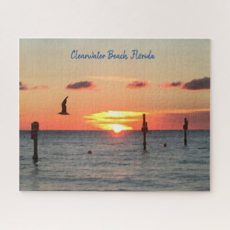 Jigsaw Puzzle eines Sonnenuntergangs am Clearwater