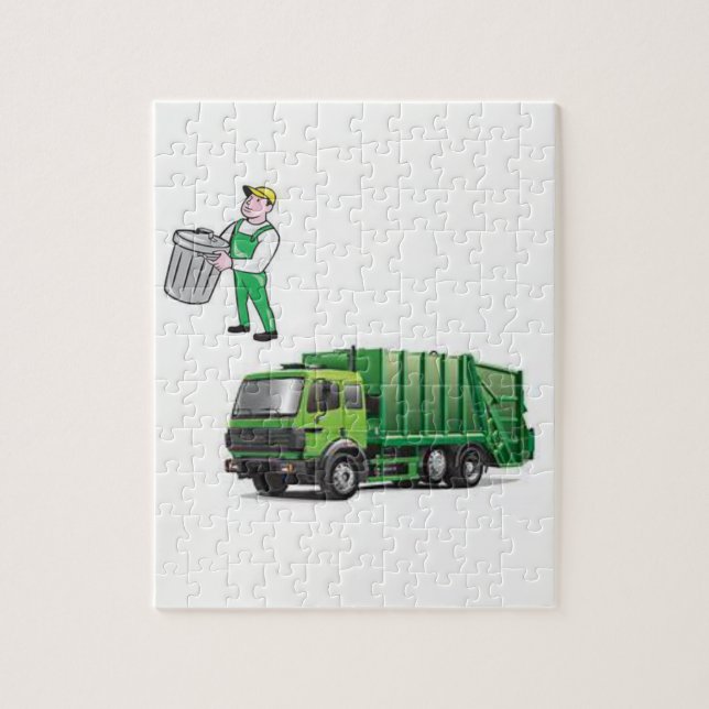 Jigsaw Puzzle Garbage Truck (Vertikal)