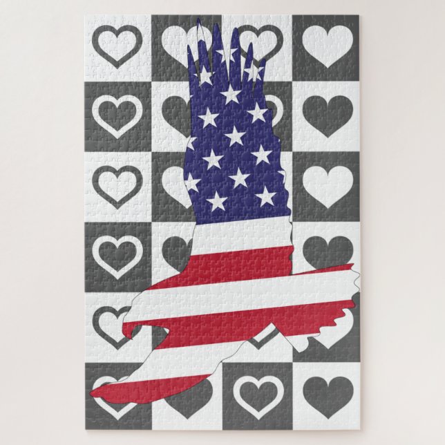 Jigsaw Puzzle Hearts (Vertikal)