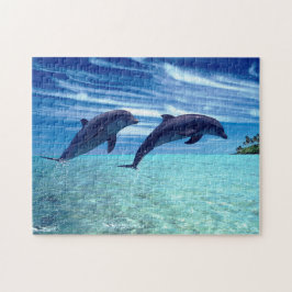 Jigsaw Puzzle: Jumping Delphine in der Karibik Puzzle
