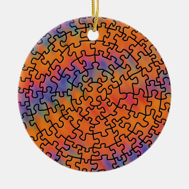 Jigsaw Puzzle Keramikornament (Vorne)