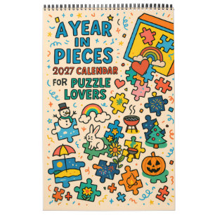 Jigsaw-Puzzle-Liebhaber Geschenk Ein Jahr in Stück Kalender