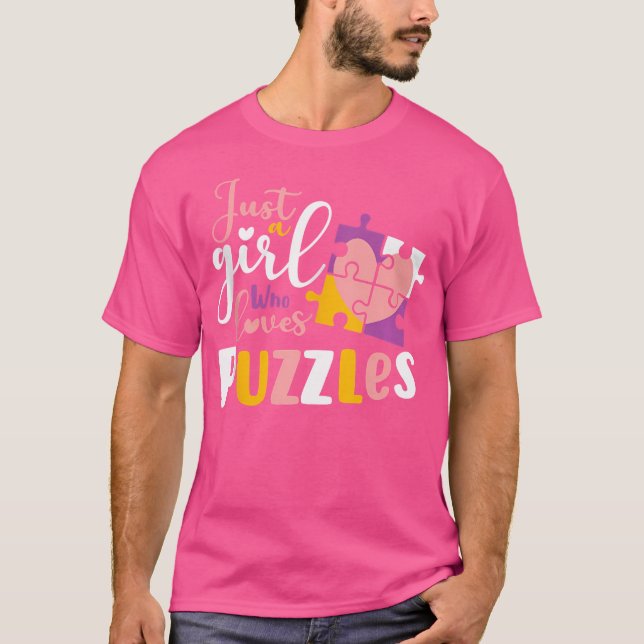 Jigsaw Puzzle Lover Games  Just A Girl Who Loves P T-Shirt (Vorderseite)