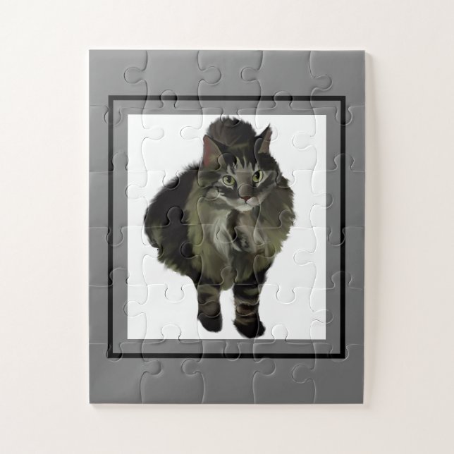 Jigsaw Puzzle Maine Coon Cat (Vertikal)