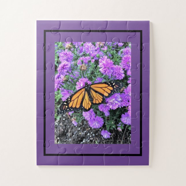 Jigsaw Puzzle Monarch on Asters (Vertikal)