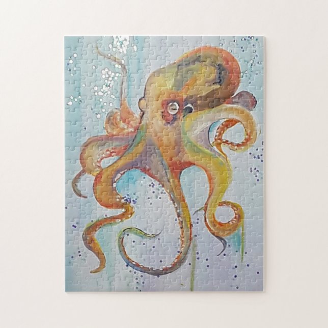 Jigsaw Puzzle Octopus Akryllische Leinwand von JP  (Vertikal)