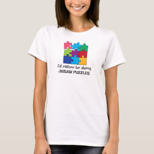 Jigsaw Puzzle Pieces Design T - Shirt Tee Shirt