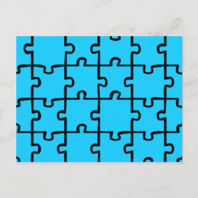 Jigsaw Puzzle Pieces Muster 3 Postkarte (Vorderseite)