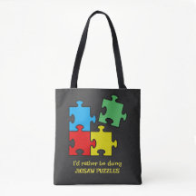 Jigsaw Puzzle Pieces Tote Bag