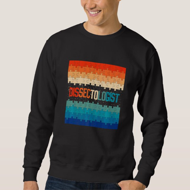 Jigsaw Puzzle, Retro Dissektologe Sweatshirt (Vorderseite)