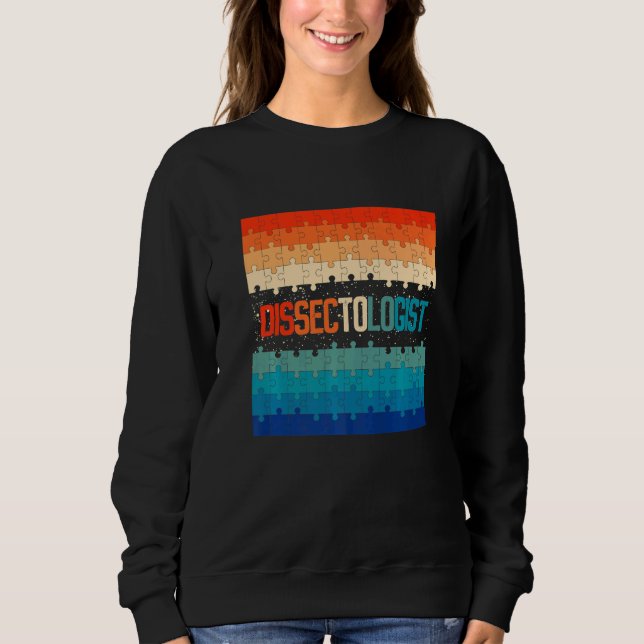 Jigsaw Puzzle, Retro Dissektologe Sweatshirt (Vorderseite)