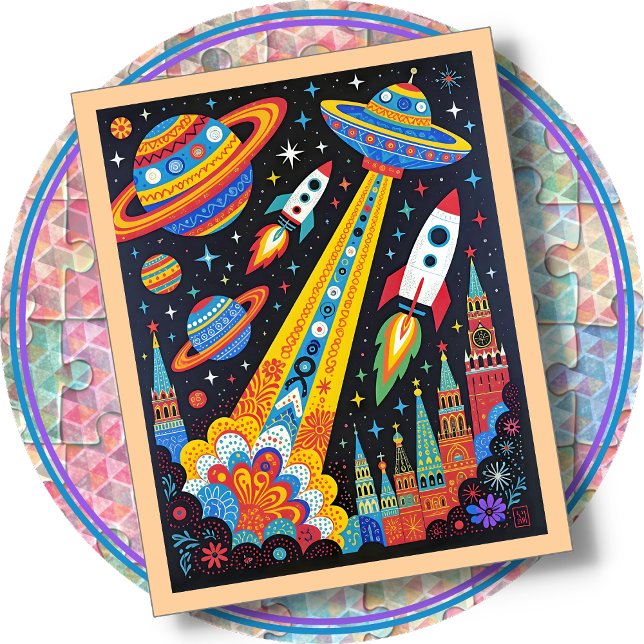 JIGSAW PUZZLE - Retro Space (Great for Beginners!) (Von Creator hochgeladen)