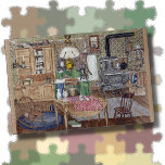 JIGSAW PUZZLE - Rural Kitchen, 1935-1942 - P. Harn<br><div class="desc">Dieses große Puzzle mit 20 x 30 Zoll (1014 Stück) ist mit einem detaillierten Kunstbild mit dem Titel "Rural Kitchen, 1935-1942" versehen, das u.U. mehrere Puzzletypen und Stückzahlen enthält. Das Verhalten des Buttons Die auf der links & rechten Seite angezeigte (und um die Ränder anderer Rätsel-Größen herum erscheinende) Hintergrundfarbe des...</div>