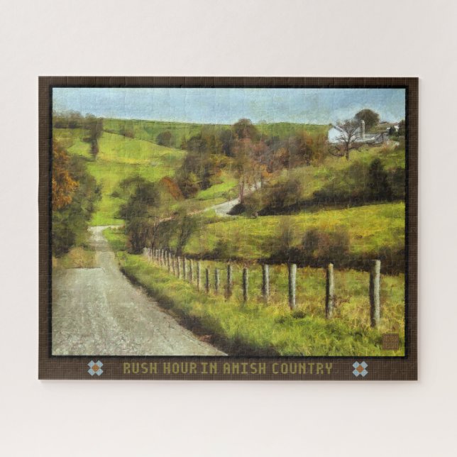Jigsaw Puzzle Rush Hour in Amish Country (Horizontal)