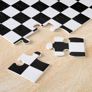 Jigsaw Puzzle, Schwarz-Weiß-Karo Puzzle