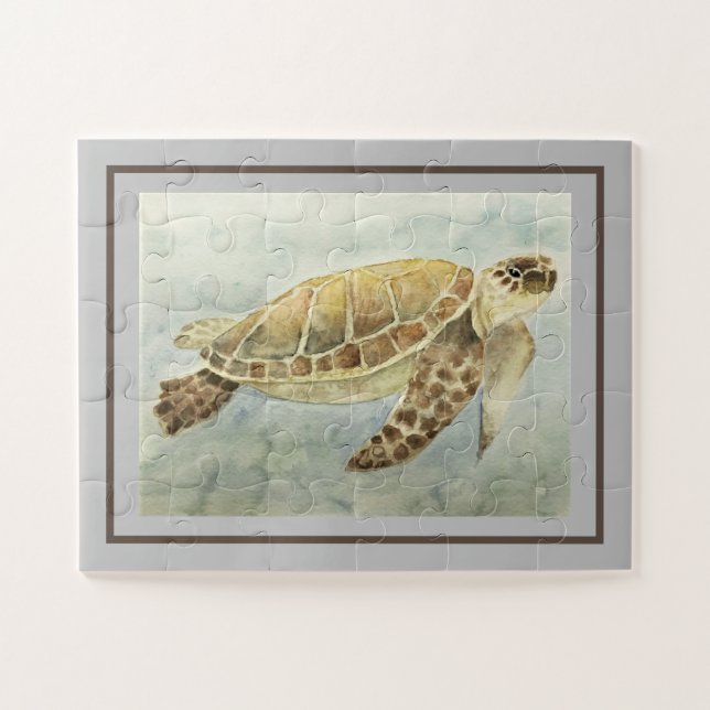 Jigsaw Puzzle Sea Turtle #1 (Horizontal)