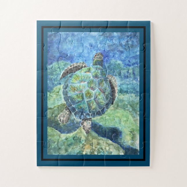 Jigsaw Puzzle Sea Turtle #2 (Vertikal)