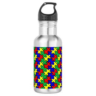 Jigsaw Puzzle Seamless Pattern-22675 Edelstahlflasche