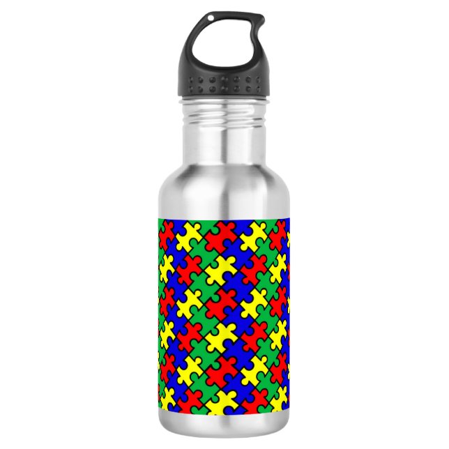 Jigsaw Puzzle Seamless Pattern-22675 Edelstahlflasche (Vorderseite)