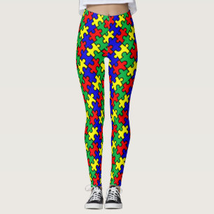 Jigsaw Puzzle Seamless Pattern-22675 Leggings