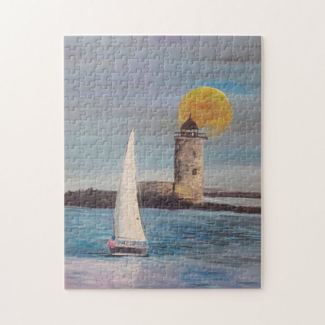 Jigsaw Puzzle Segelboot von JP Denyer (Vertikal)