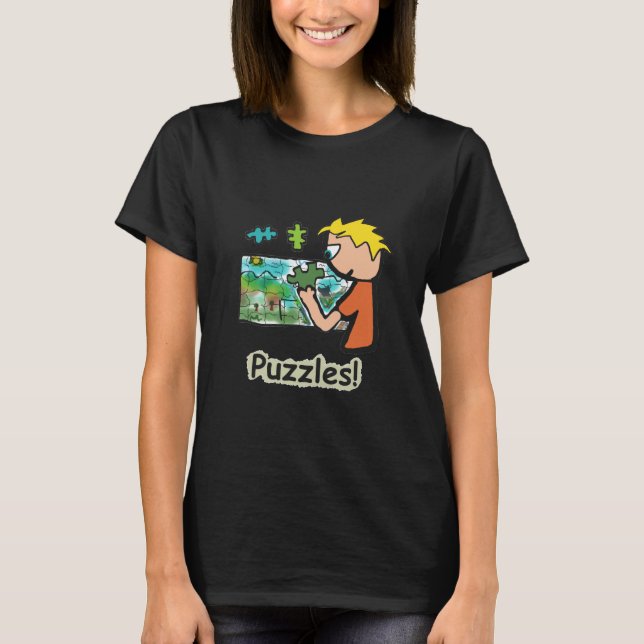 Jigsaw Puzzler Puzzles T-Shirt (Vorderseite)