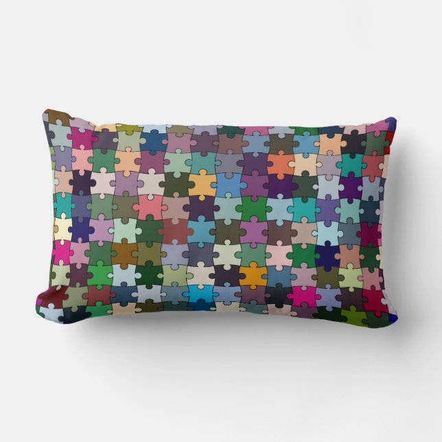 Jigsaw Throw Pillow Lendenkissen (Vorderseite)