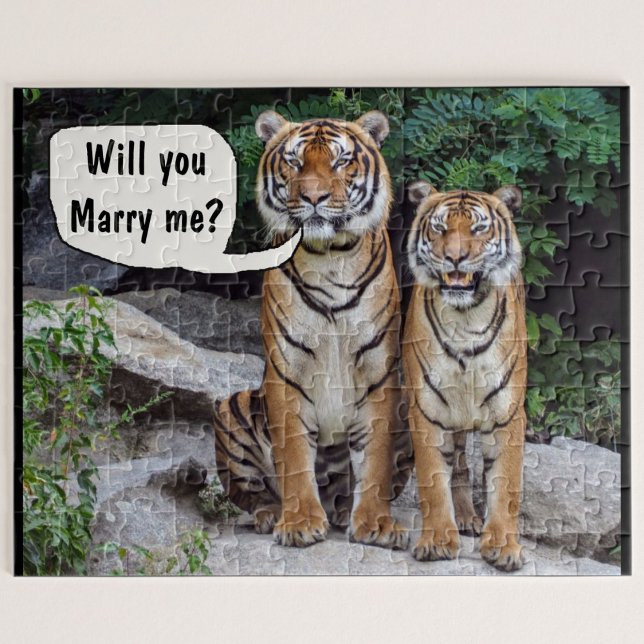 Jigsaw Tigers Cat Hochzeit Puzzle (Tiger proposal
)