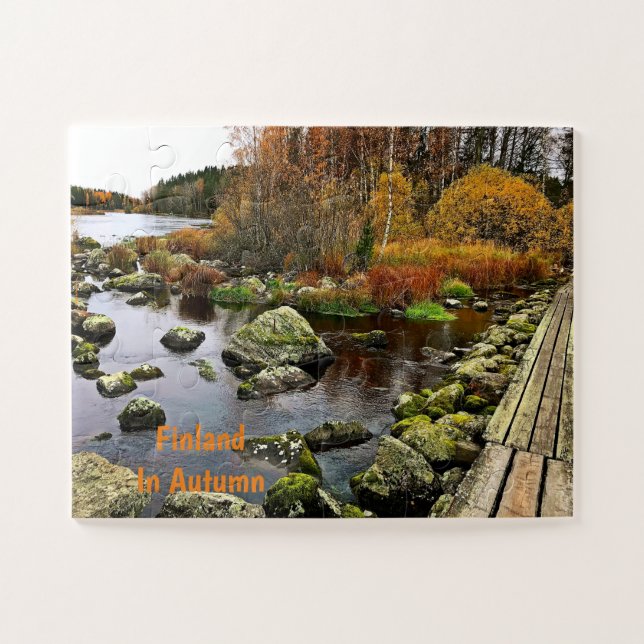 Jigsaw Travel, Finnland im Herbst, Trailside Puzzle (Horizontal)
