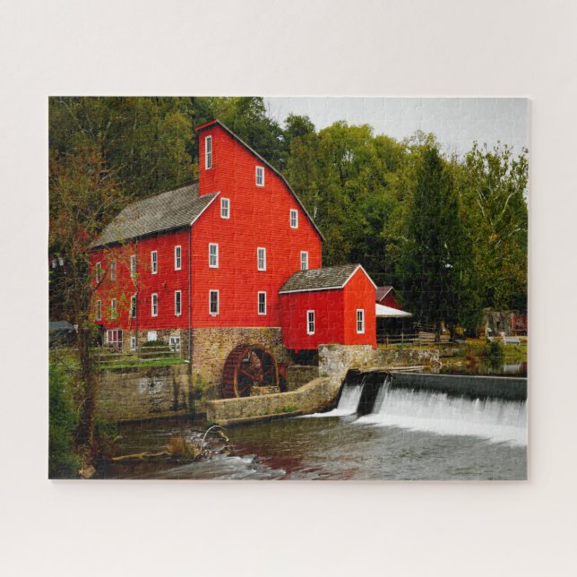 Jigsaws Clinton New Jersey Red Mill. Puzzle (Horizontal)