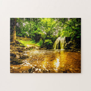 Jigsaws Janets Foss Wasserfall North Yorkshire. Puzzle