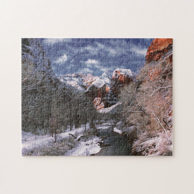 Jigsaws Jungfrau Fluss Zion Nationalpark Utah. Puzzle (Horizontal)
