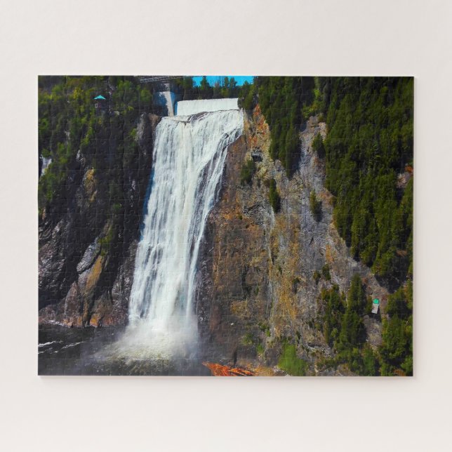 Jigsaws Montmorrency River Falls Québec. Puzzle (Horizontal)