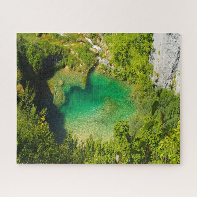 Jigsaws Plivicer Seen Kroatien. Puzzle (Horizontal)