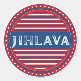 Jihlava City Pride Emblem – Czech Identity Runder Aufkleber